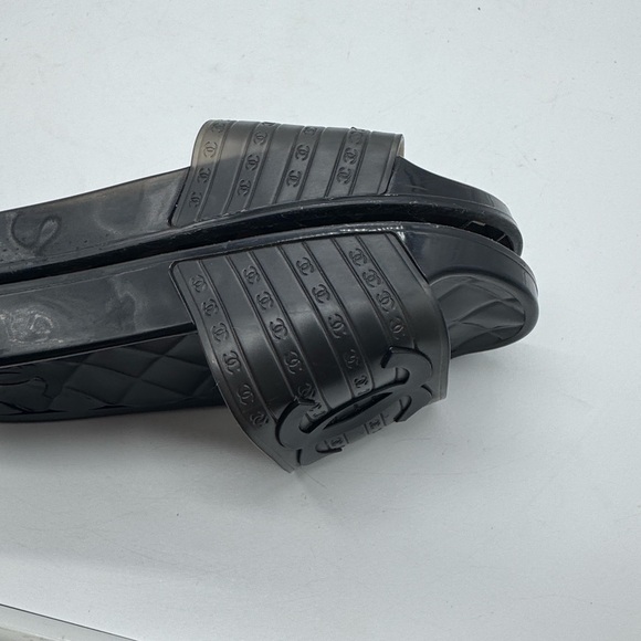 CHANEL PVC Transparent CC Flat Slide Sandals AUTHENTIC Size 36 - Picture 10 of 15